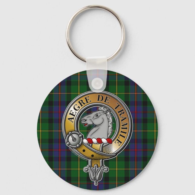 Tait Tartan & Badge Keychain (Front)