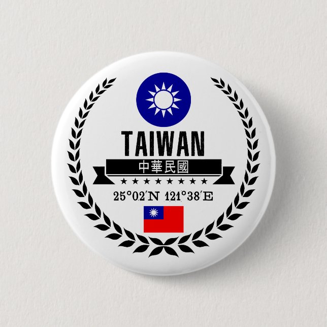 Taiwan 2 Inch Round Button (Front)