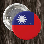 Taiwan button, patriotic Taiwanese Flag fashion 1 Inch Round Button<br><div class="desc">Buttons: Taiwan & Taiwanese Flag - love my country,  travel,  holiday,  national patriots / sports fans</div>