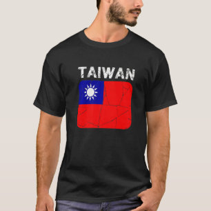 Taiwan Distressed Taiwanese Flag T-Shirt