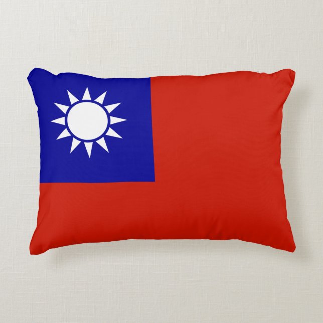 Taiwan flag accent pillow (Front)