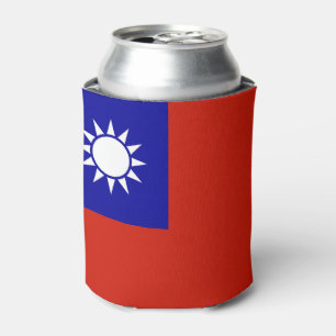 Taiwan flag can cooler