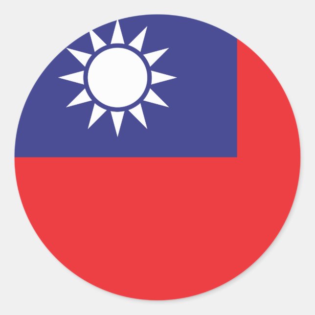 Taiwan Flag Classic Round Sticker (Front)