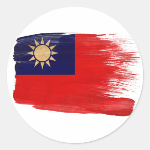 Taiwan Flag Classic Round Sticker