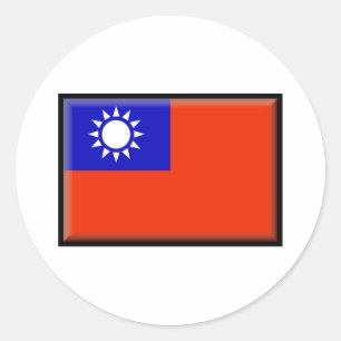 Taiwan Flag Classic Round Sticker