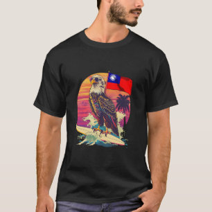 Taiwan Flag Eagle Surfing Taiwanese Roots Taiwanes T-Shirt