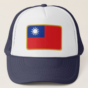 Taiwan flag embroidered effect hat