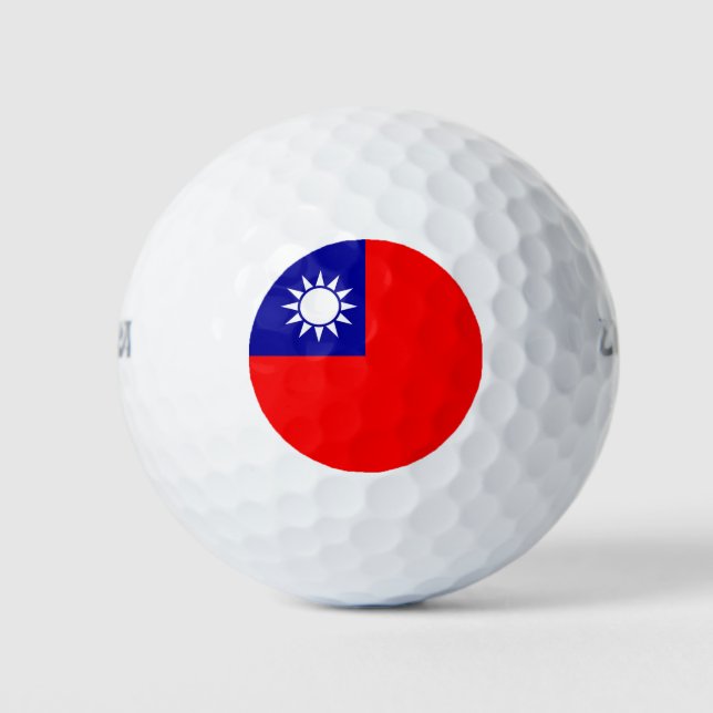 Taiwan Flag Golf Balls (Front)