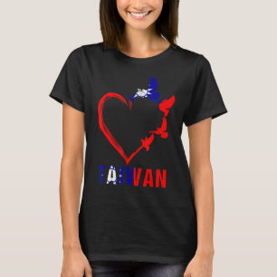 Taiwan Flag Heart Vintage Taiwaneses Taiwan T-Shirt