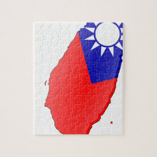 Taiwan Flag Map Jigsaw Puzzle
