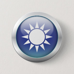 Taiwan Flag "Orb" 2 Inch Round Button