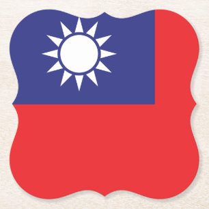 Taiwan Flag Paper Coaster