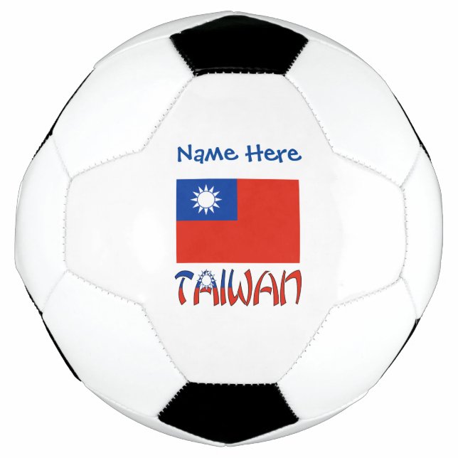 Taiwan Flag Personalized Soccer Ball (Front)