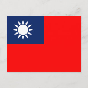 taiwan flag postcard
