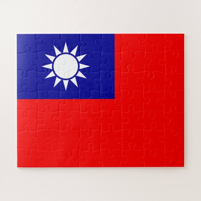 Taiwan Flag: Republic of China, Chinese Taipei Jigsaw Puzzle (Horizontal)