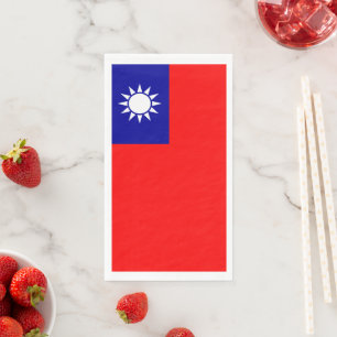 Taiwan Flag: Republic of China, Chinese Taipei Napkin