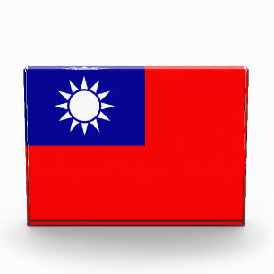 Taiwan Flag: Republic of China, Chinese Taipei Photo Block