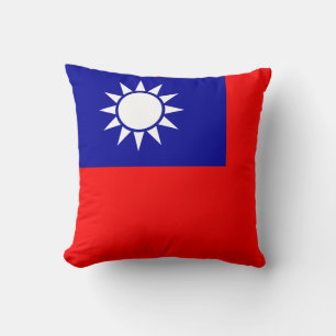 Taiwan Flag: Republic of China, Chinese Taipei Throw Pillow
