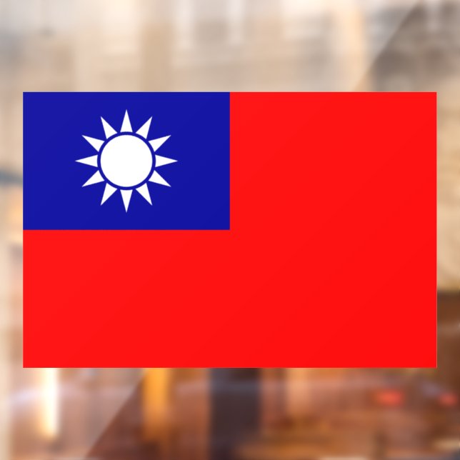 Taiwan Flag: Republic of China, Chinese Taipei Window Cling (Sheet 2)