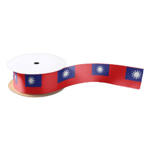 Taiwan Flag Satin Ribbon