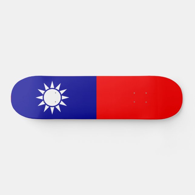 Taiwan Flag Skateboard (Horz)