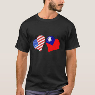 Taiwan Flag USA America Taiwanese Pride Taiwanese T-Shirt