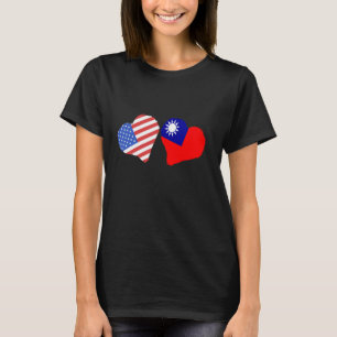 Taiwan Flag USA America Taiwanese Pride Taiwanese T-Shirt