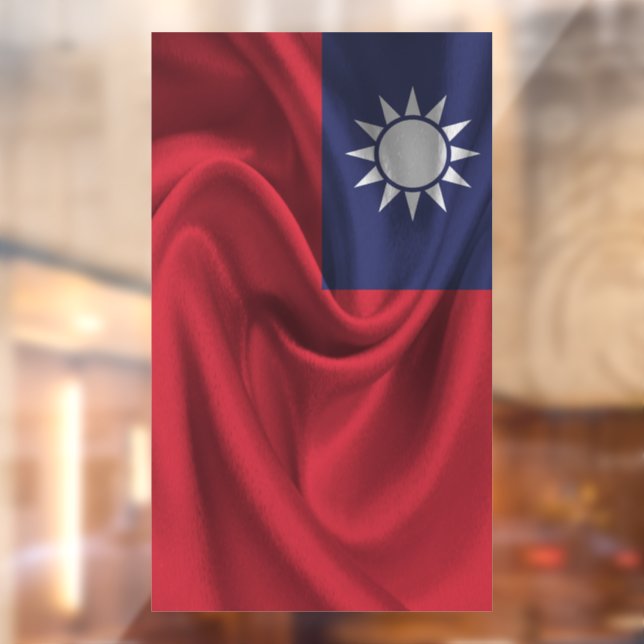 Taiwan Flag Window Cling (Sheet 2)