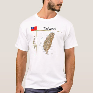 Taiwan Map + Flag + Title T-Shirt