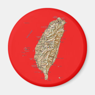 Taiwan Map Magnet