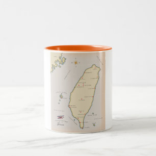 Taiwan Map Two-Tone Coffee Mug