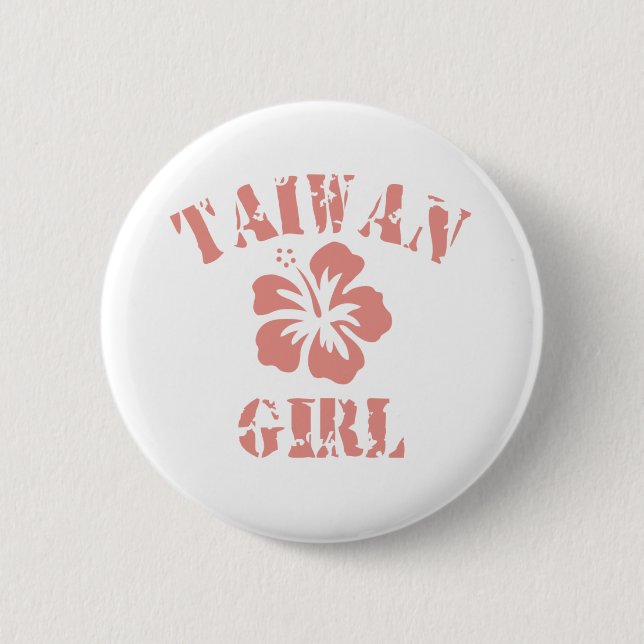 Taiwan Pink Girl 2 Inch Round Button (Front)