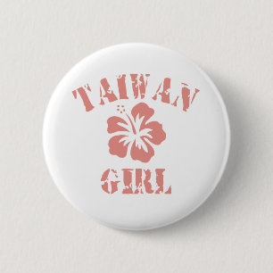 Taiwan Pink Girl 2 Inch Round Button