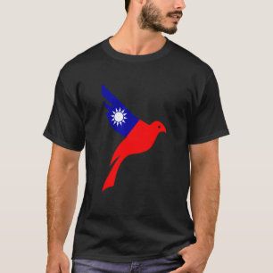 Taiwan Taiwanese Flag Peace Bird Flying Out Men W T-Shirt