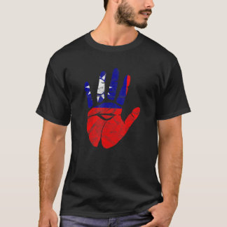 Taiwan Taiwanese Flag Proud America Hands Dna Mix  T-Shirt
