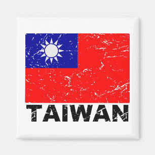 Taiwan Vintage Flag Magnet