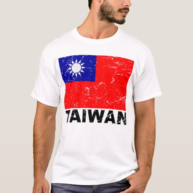 Taiwan Vintage Flag T-Shirt (Front)