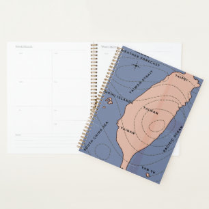 Taiwan Vintage style weather map Planner