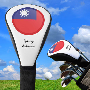 Taiwanese Flag & Monogrammed Golf Clubs Covers