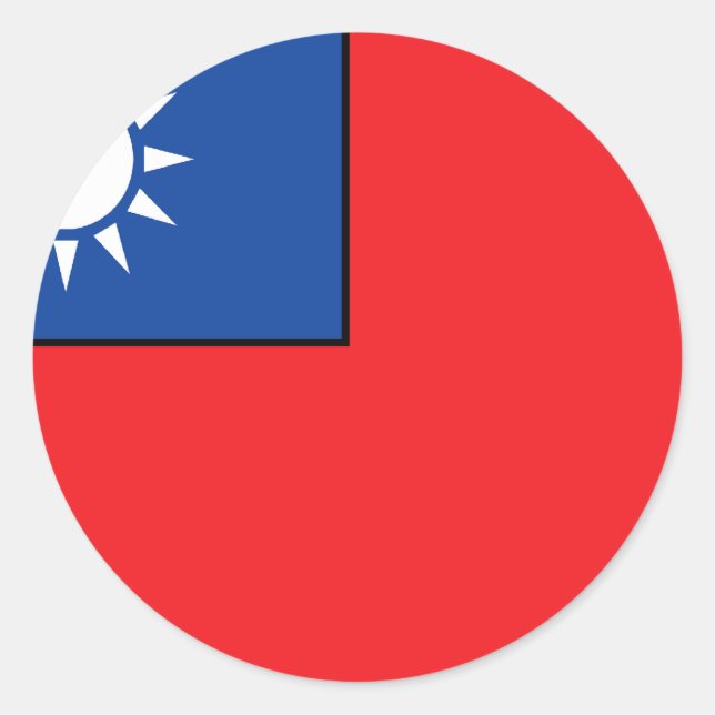 Taiwanese Flag T-shirts and Gifts Classic Round Sticker (Front)