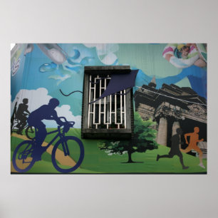 Taiwanese graffiti, Taipei, Taiwan Poster