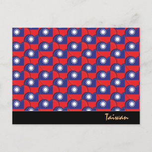 Taiwanese Hearts & Taiwanese Flag / Taiwan Postcard