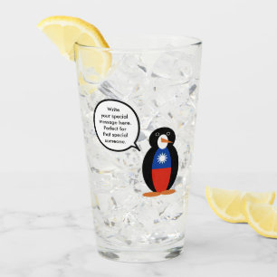Taiwanese or Chinese Talking Ms. Penguin Personal Glass