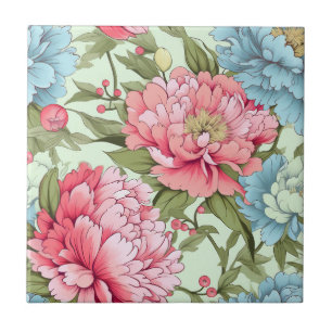 Taiwanese Peonies Tile