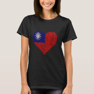 Taiwanese Roots Taiwanese Flag Taiwan Heart Thumbm T-Shirt