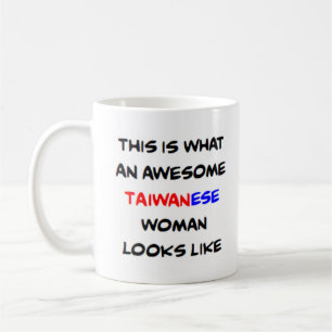 taiwanese woman, awesome coffee mug