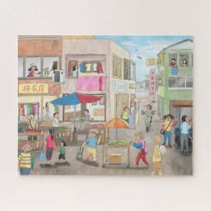 TaiwannMorning Market Illustration Jigsaw Puzzle