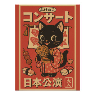 Taiyaki Treats & Whiskers Poster
