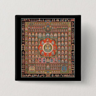Taizokai Mandala 2 Inch Square Button