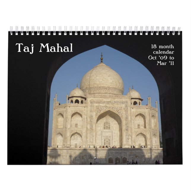 taj mahal 18 month calendar (Cover)